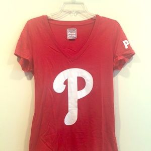 VS PINK Red Phillies Tee